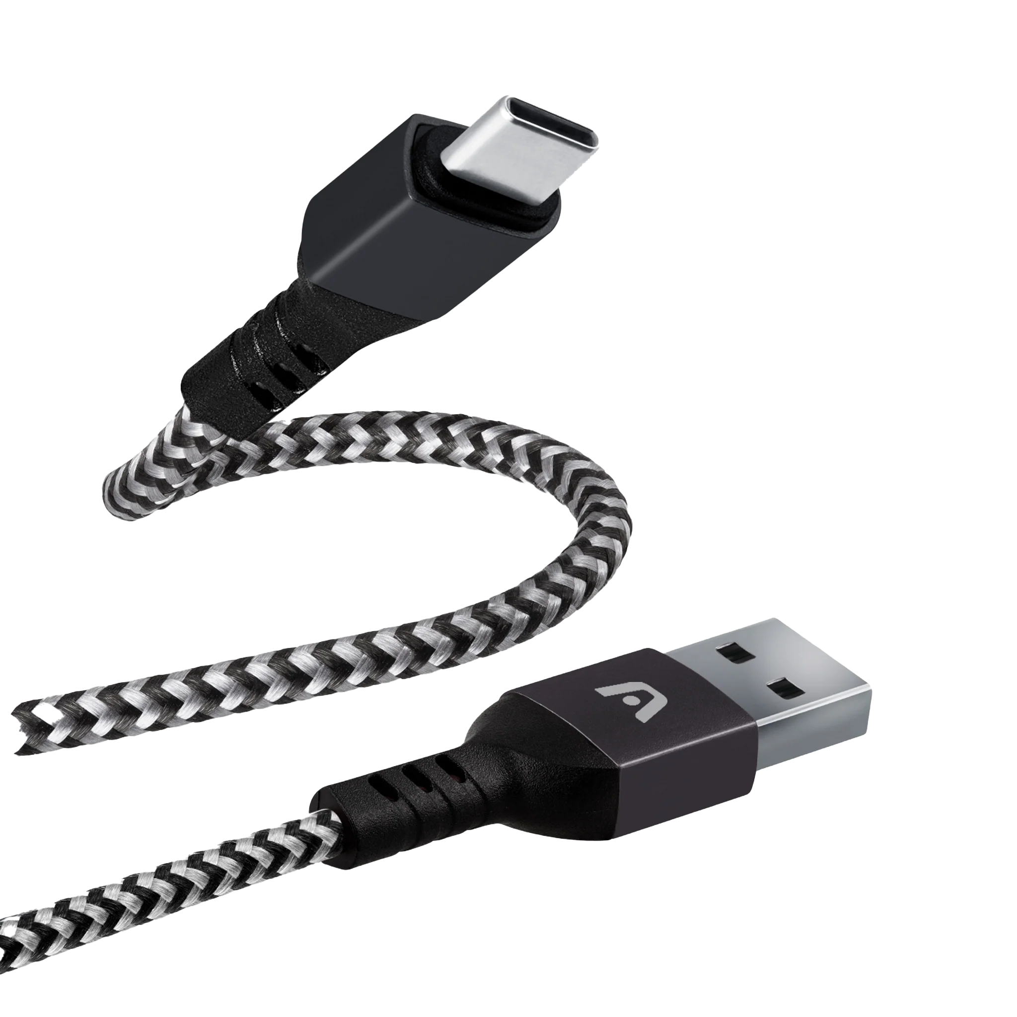 Argom Dura Form Type-C to USB 2.0 Nylon Braided Cable 6FT Black