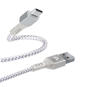 Argom Dura Form Type-C to USB 2.0 Nylon Braided Cable 6FT White