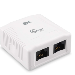 Cable Matters Cat6 RJ45 SINGLE Surface Mount Box 2-Port in White