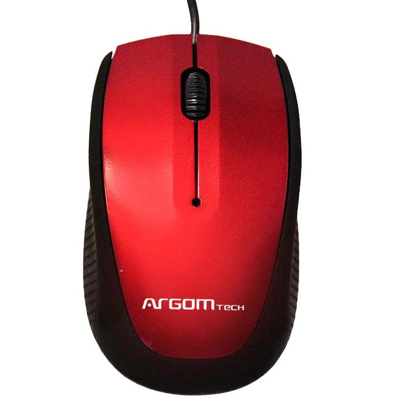 Argom Wired Optical Mouse Red