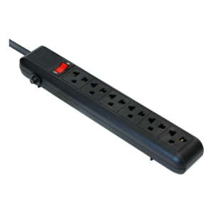 Argom 6 Outlet Power Strip - Black
