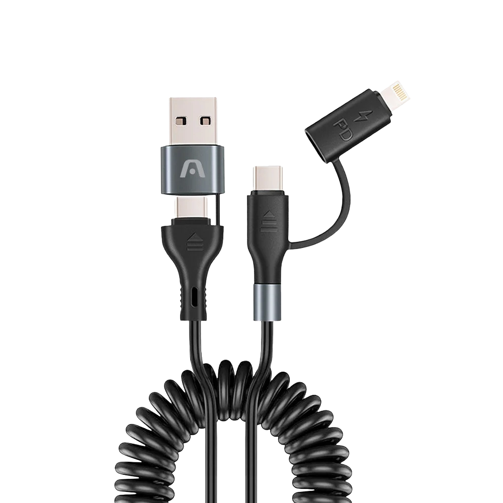 Argom 4 in 1 Coiled Fast Charge Cable