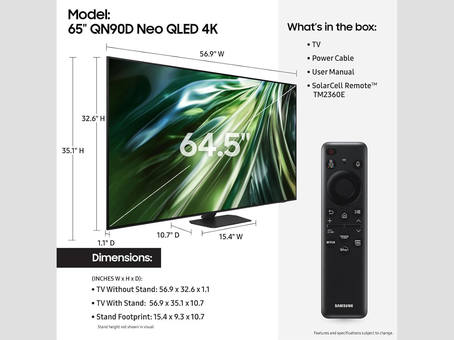 Samsung 65" Neo QLED 4K Smart TV QN90D - Image 3