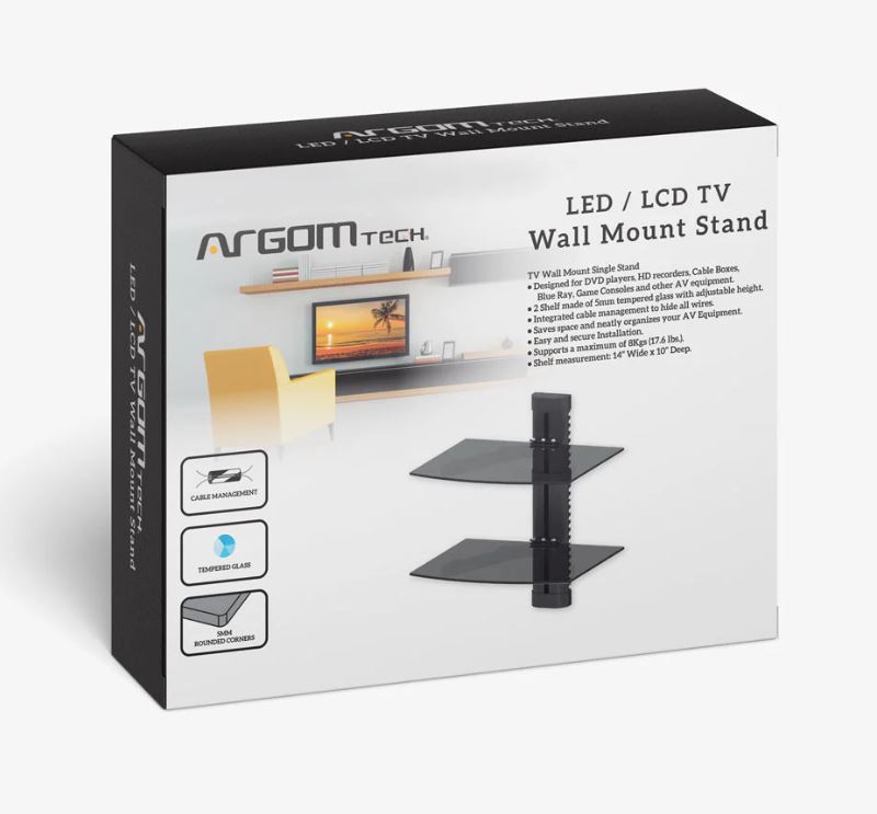 Argom Wall Mount Stand With 2 Shelves