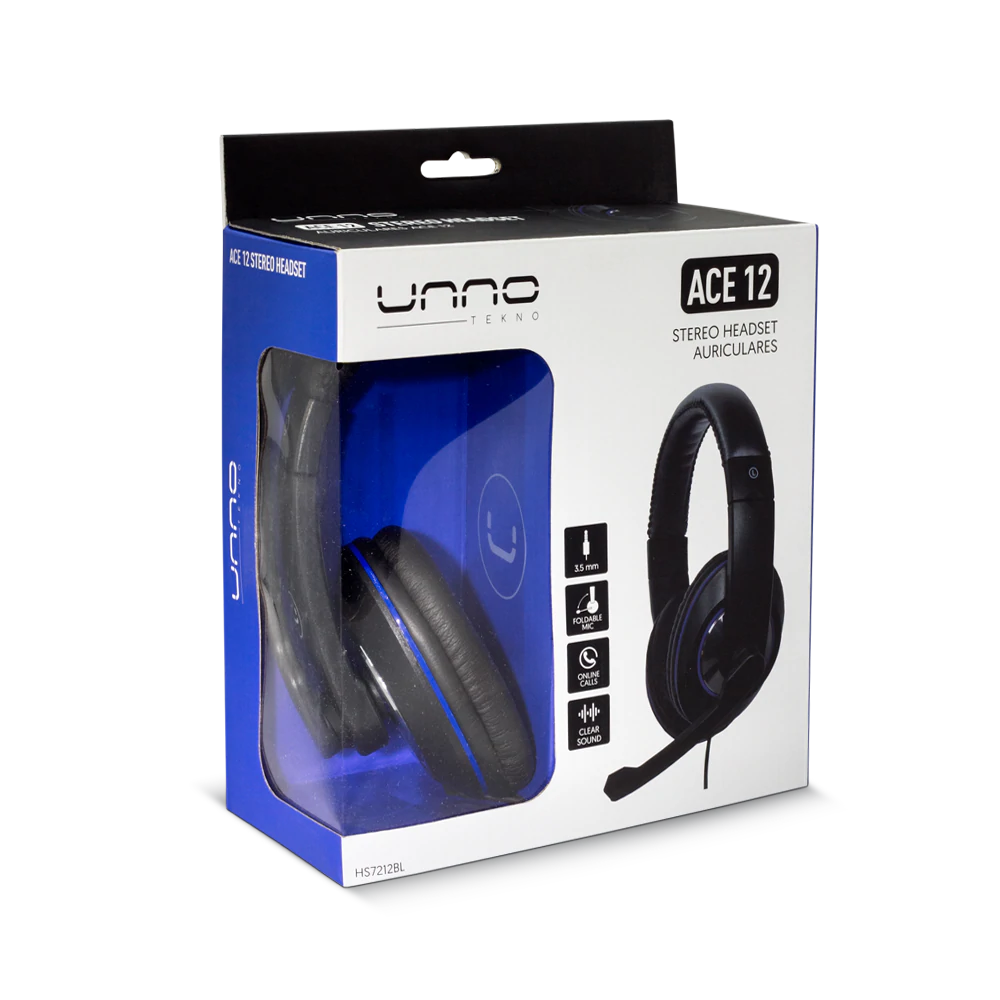 Unno Tekno ACE 12 3.5mm Headset with Mic - Image 3