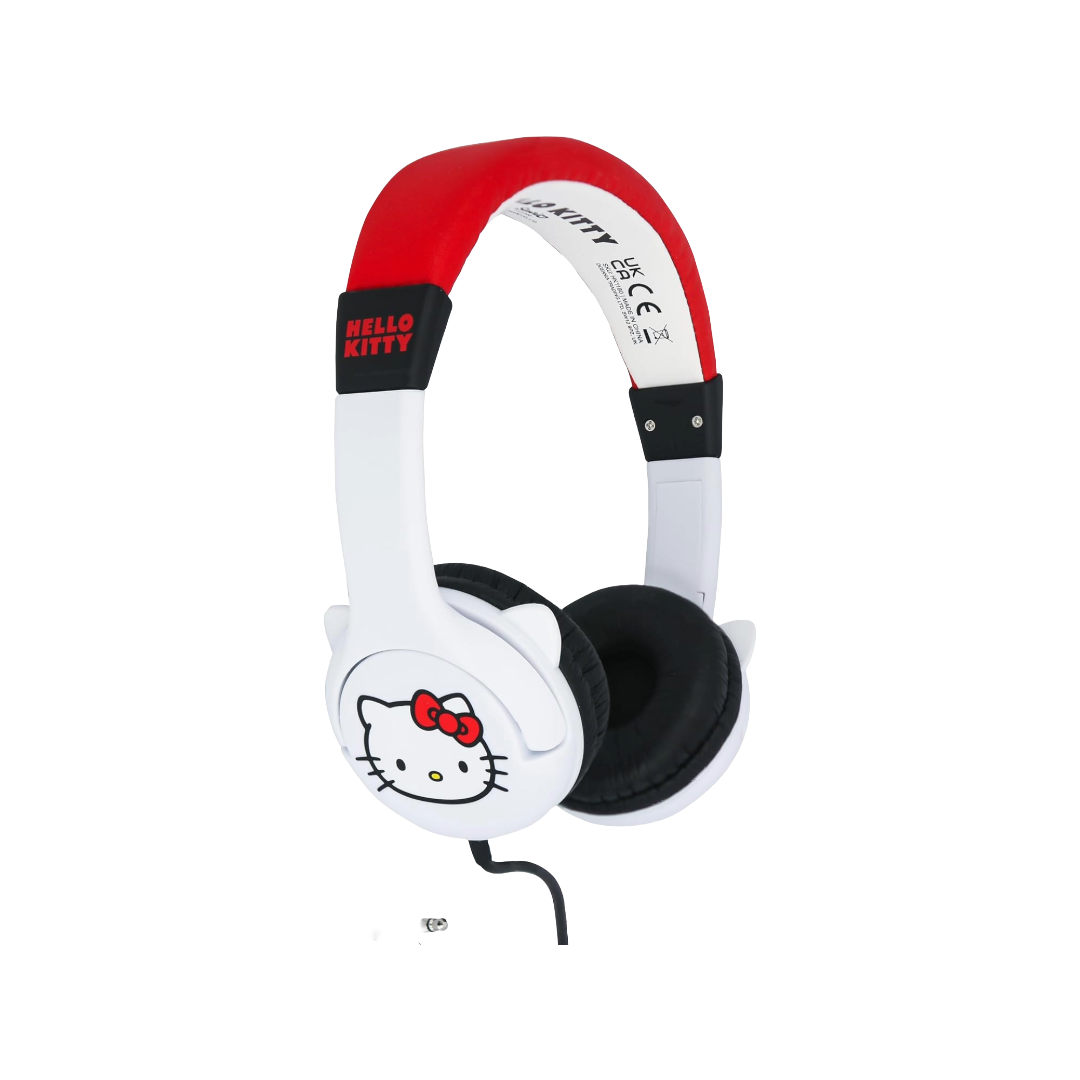 OTL Technologies Hello Kitty HK1180 Wired Headphones for Children – Red & White