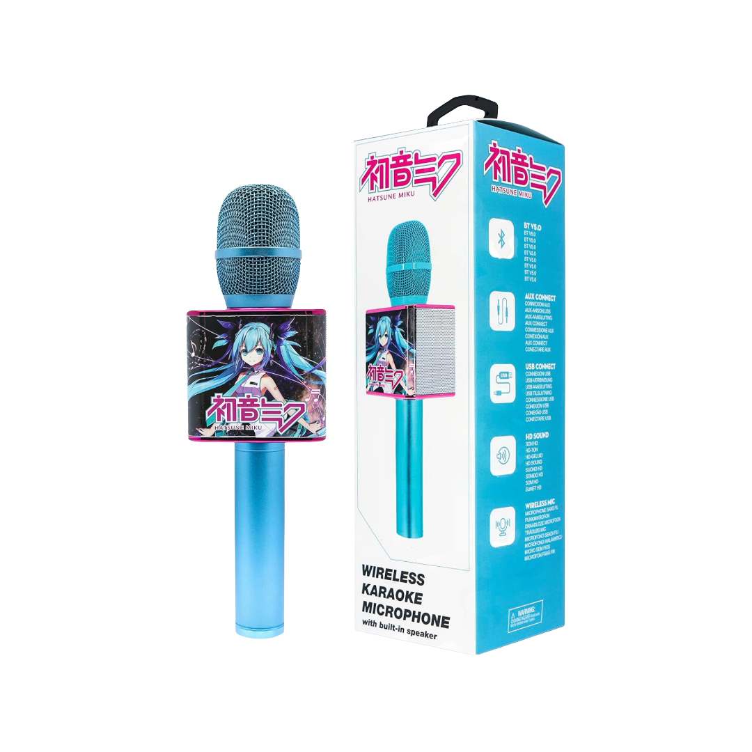 OTL Technologies HM1013 Hatsune Miku Wireless Karaoke Microphone with Built-in Speaker