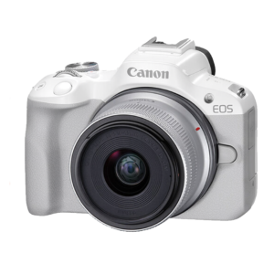 Canon EOS R50 Mirrorless Digital Camera with 18-45mm Lens (White) [Special Order]